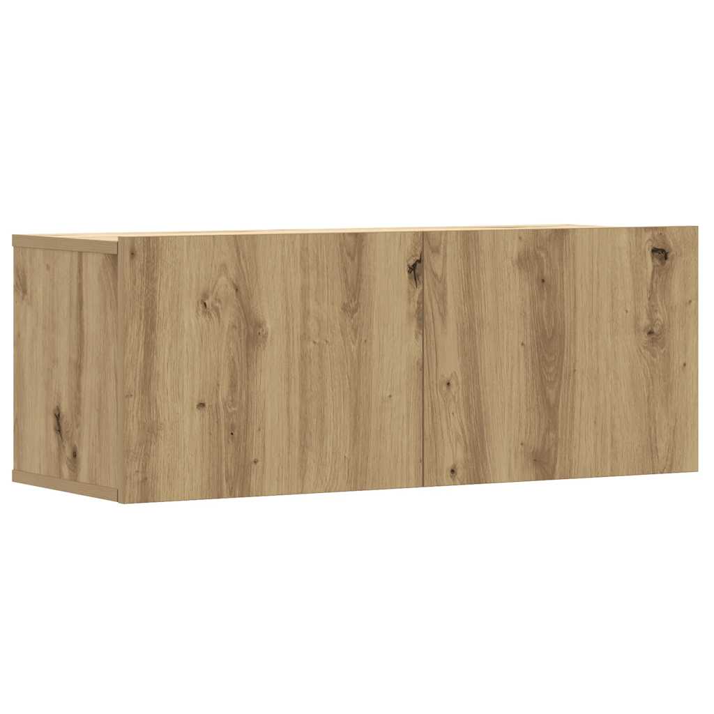 6 Piece TV Cabinet Set Wall-mounted Artisan Oak Engineered Wood